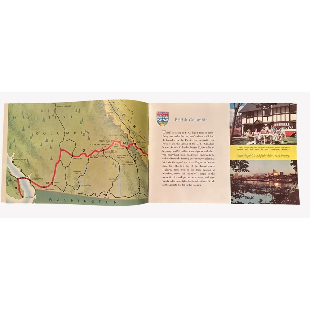 Adventure Along The Trans-Canada‎ Highway Travel Brochure 1960s Vintage Tourism - Picture 4 of 6